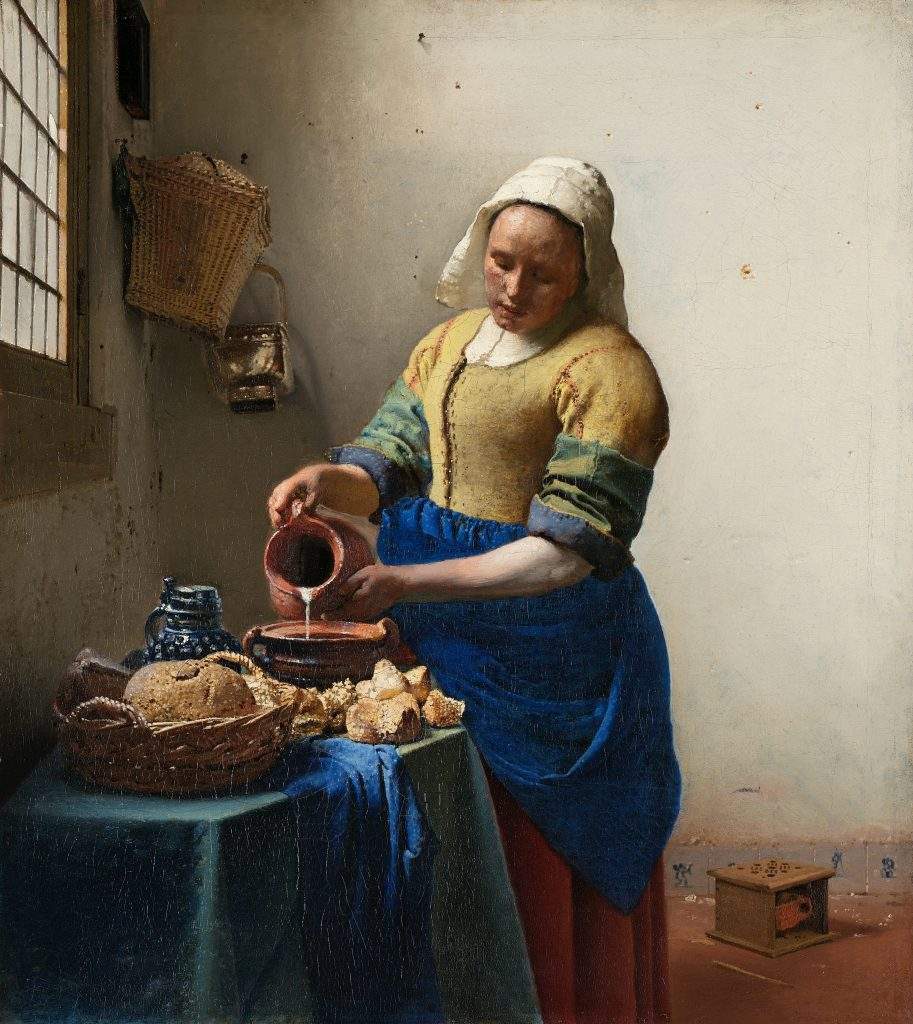 یوهانس ورمیر، The Milkmaid ، 1657-1658، موزه ریکس، هلند. - رنگانا