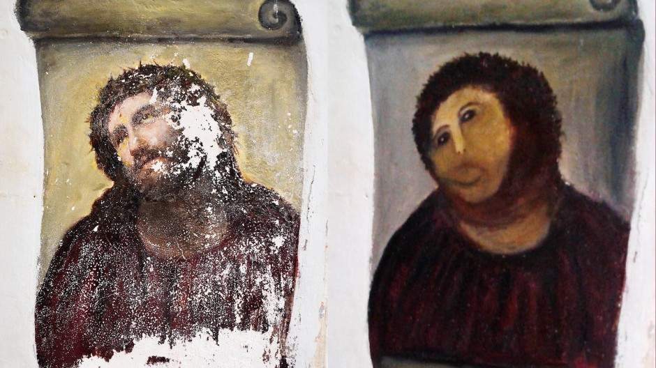 بدترین بازسازی آثار هنری: الیاس گارسیا مارتینز، Ecce Homo - رنگانا